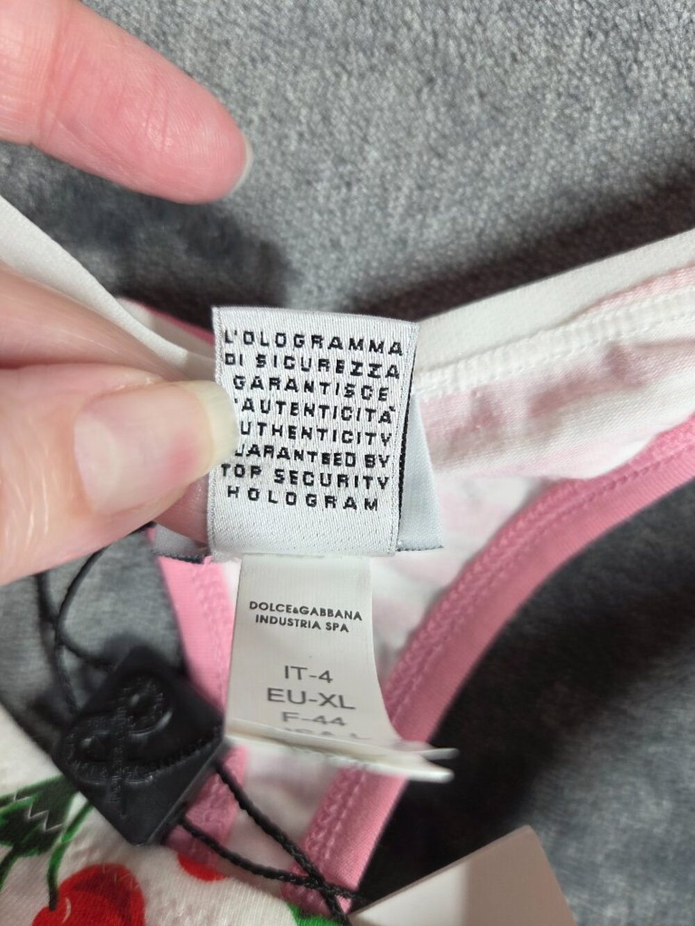 Dolce & Gabanna Cherry Cherries Thong Panty Size Large Dolce Gabanna NEW NWT - Picture 5 of 7